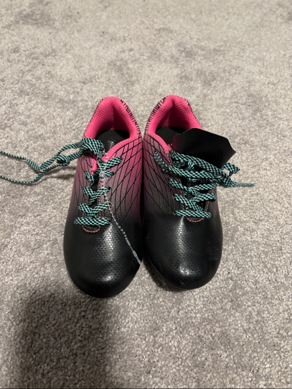 DSG Kids cleats/ Sneakers in Black, Pink and Teal